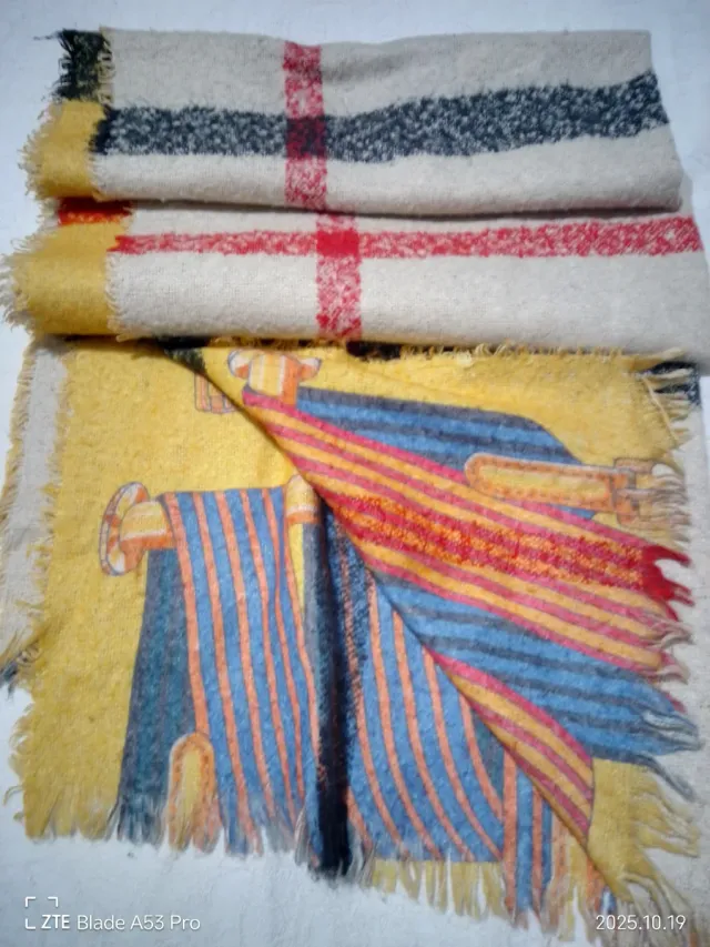 Bufanda reversible multicolor, grande.