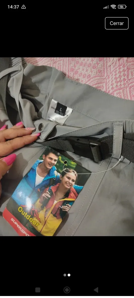 Pantalón senderismo convertible gris