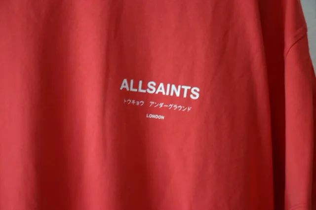 Camiseta AllSaints roja oversize - NUEVA - Talla L