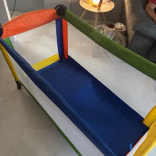 Cuna de viaje plegable multicolor