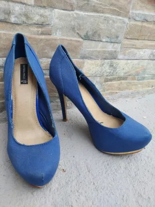 Zapatos de tacón azules SuiteBlanco talla 38