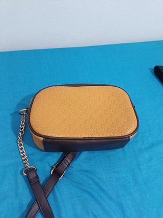 Bolso mujer marrón y amarillo