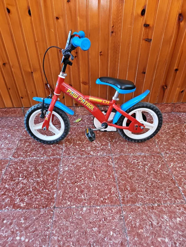 Bici Infantil Paw Patrol Roja y Azul