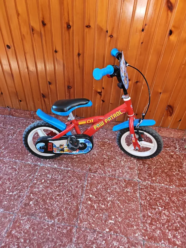 Bici Infantil Paw Patrol Roja y Azul