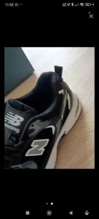 Tenis N B 530 Running Negro Blanco