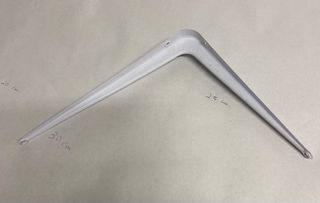 1 Escuadra metálica blanca 25x30 cm