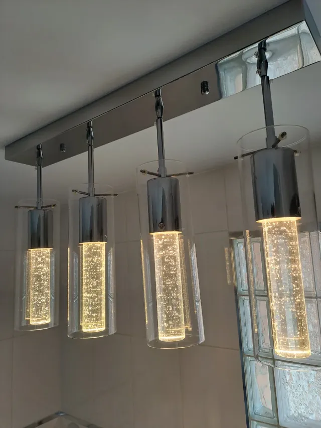 Lámpara de techo moderna cristal y metal