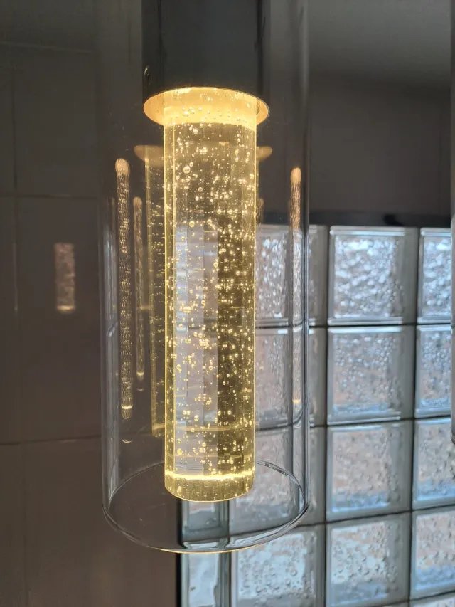 Lámpara de techo moderna cristal y metal