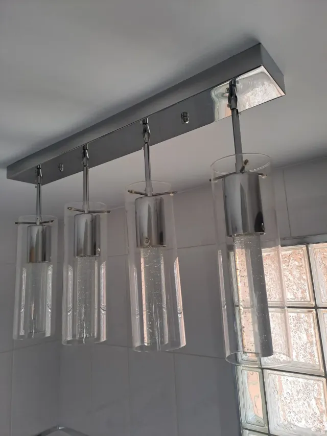 Lámpara de techo moderna cristal y metal