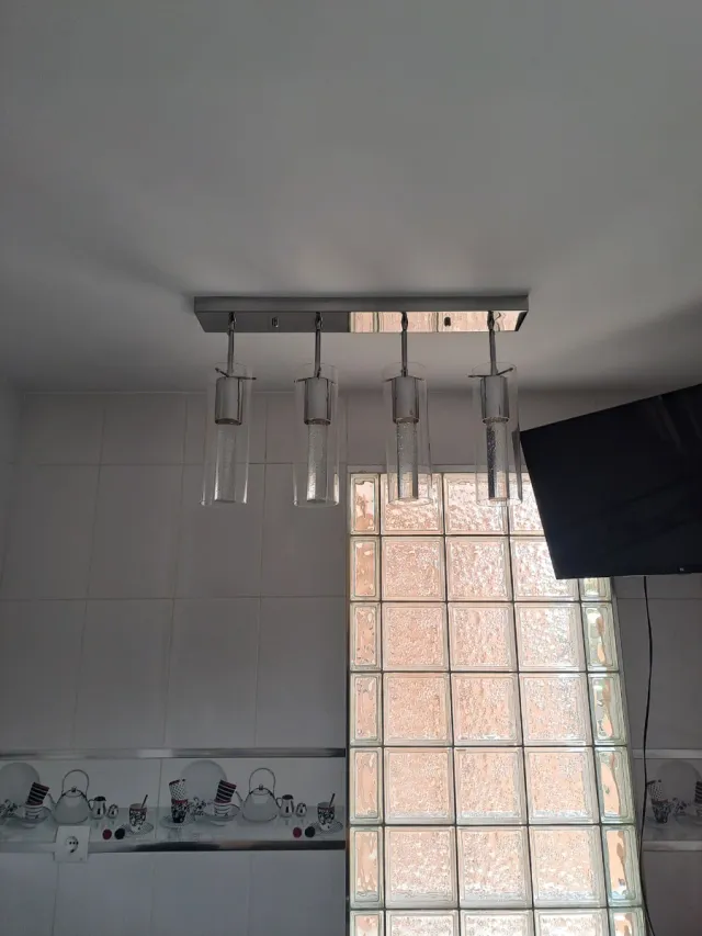 Lámpara de techo moderna cristal y metal