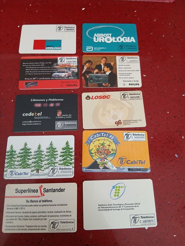 10 Tarjetas Telefónicas España