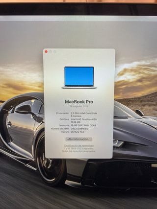 MacBook Pro 16” 2019 i9 Plata