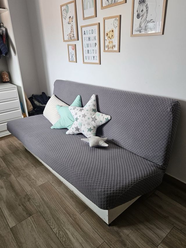 Sofá Cama Click Clack 1.30m Gris