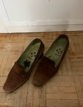 Mocasines de piel Joker's marrones de tacón