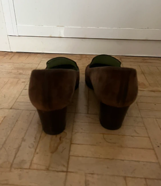 Mocasines de piel Joker's marrones de tacón