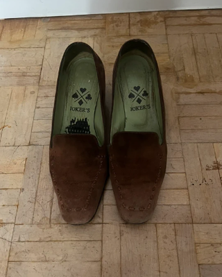 Mocasines de piel Joker's marrones de tacón