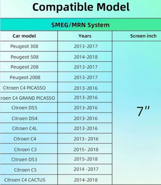 1 Kit CarPlay Android Auto SMEG Citroën/Peugeot