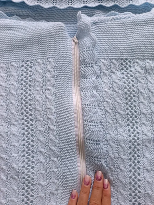 Borsa in maglia blu chiaro per bambini