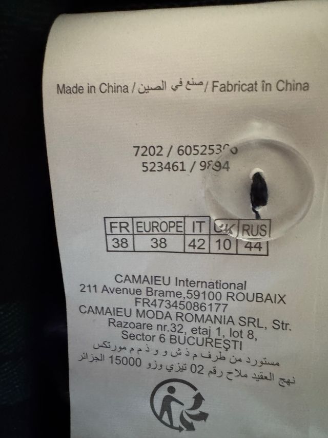 Gonna Camaieu a quadri tg 42