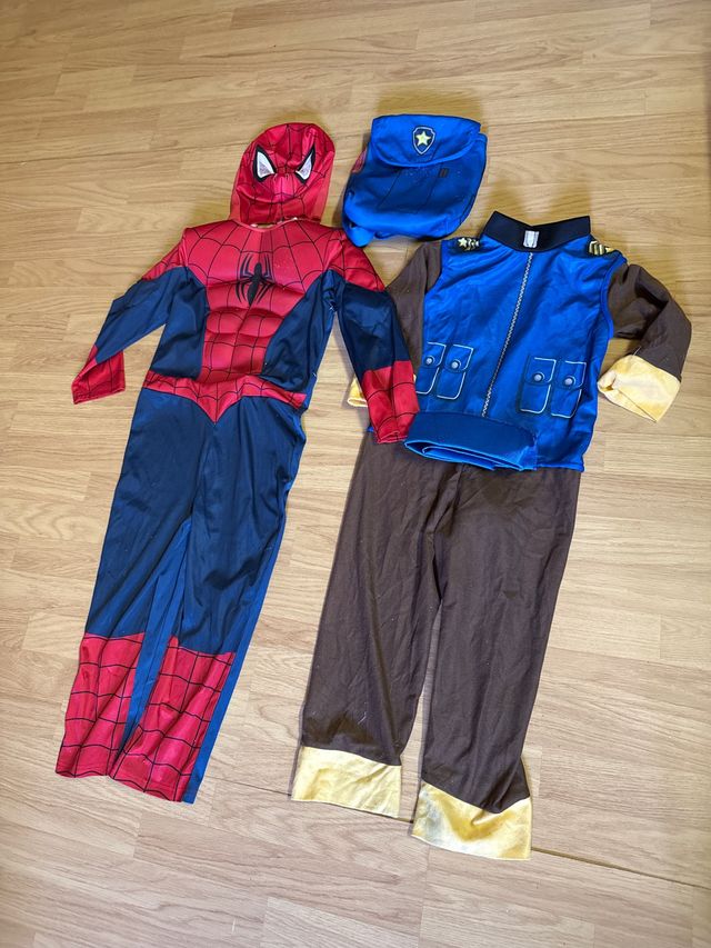 Disfraz Spiderman y Chase Patrulla Canina