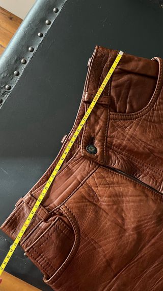 Pantalón Piel Vintage Marrón