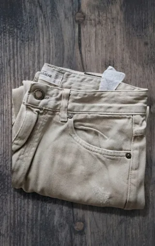 Jeans Pull&Bear beige strappati