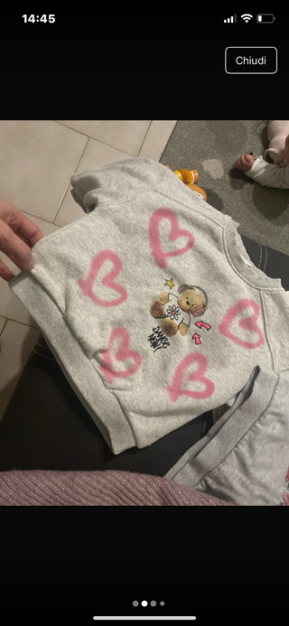 Lotto 5 felpe bimba