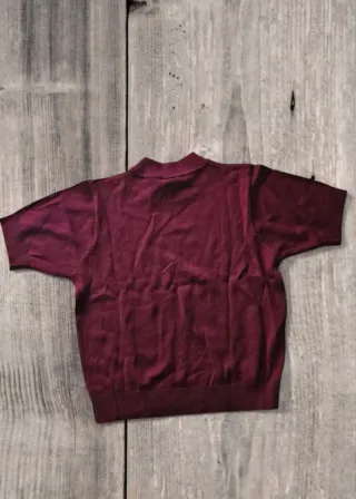Maglione bordeaux manica corta
