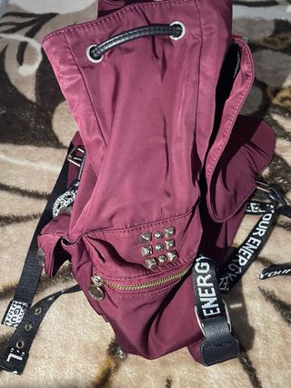 Mochila Desigual Morada con Tachuelas