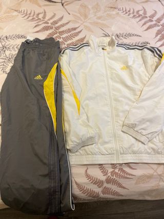 Chándal Adidas Blanco Amarillo Gris L-XL