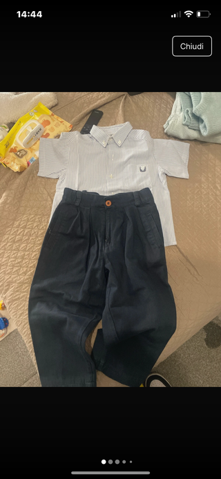 Set bimbo camicia e pantaloni