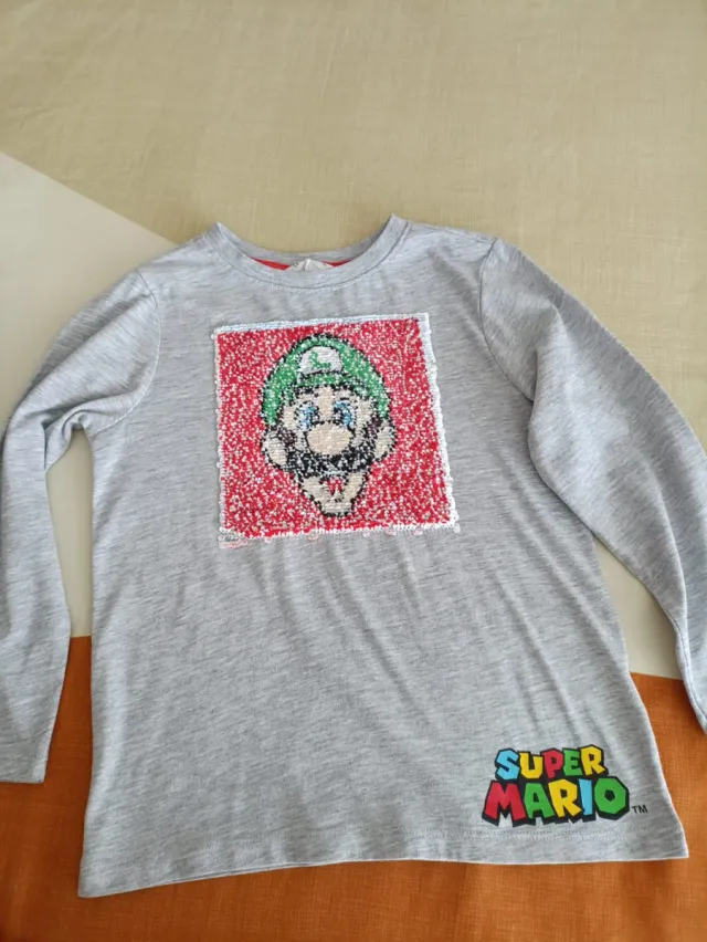 Camiseta Lentejuelas Super Mario 4-6 años