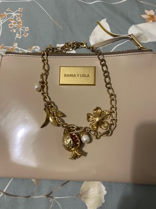 Bolso Bimba y Lola Beige y Dorado