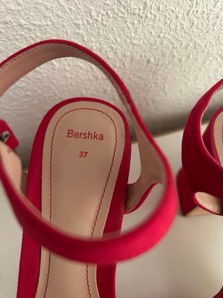 Lote Sandalias Tacón Plataforma Negro y Rojo