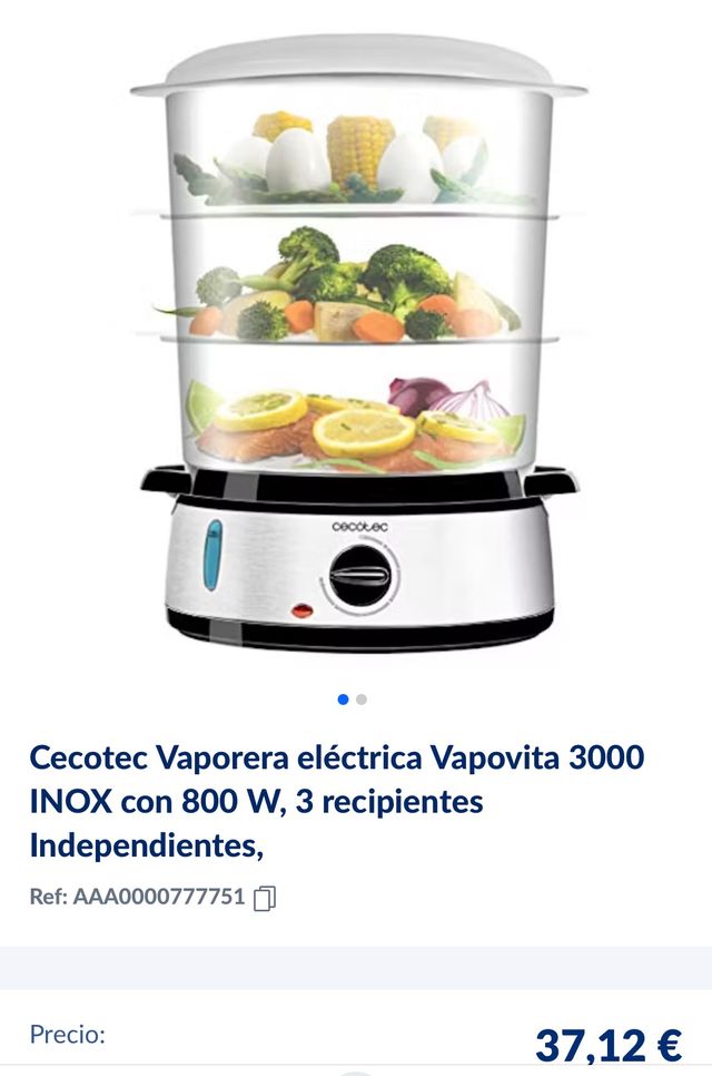 Cecotec Vaporera Vapovita 3000 Inox