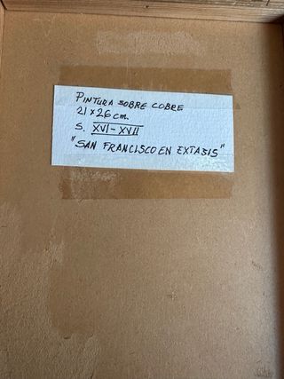 Pintura antigua cobre