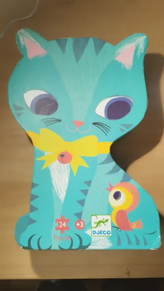 3 Puzzles Djeco: Gato, Vaca y Alicia