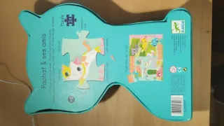 3 Puzzles Djeco: Gato, Vaca y Alicia