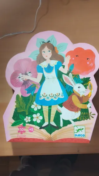 3 Puzzles Djeco: Gato, Vaca y Alicia