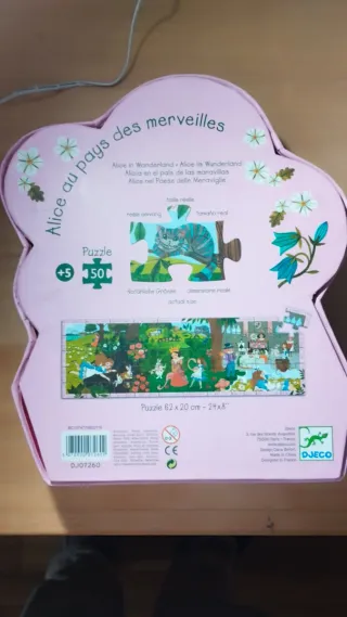 3 Puzzles Djeco: Gato, Vaca y Alicia