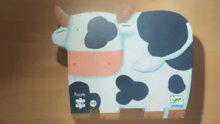 3 Puzzles Djeco: Gato, Vaca y Alicia