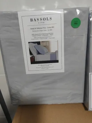 Juego Sábanas Bassols Gris 180 Algodón