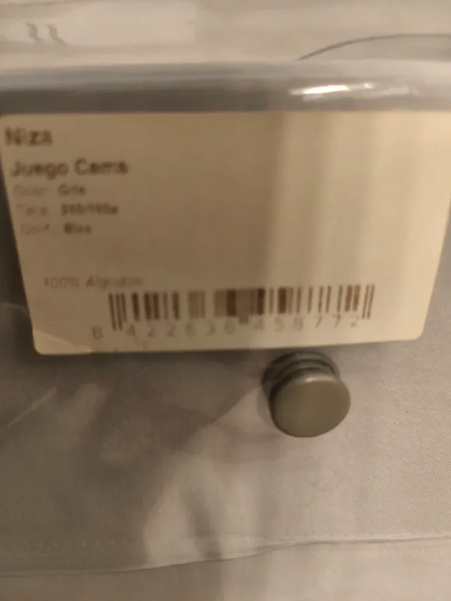 Juego Sábanas Bassols Gris 180 Algodón