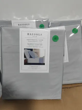 Juego Sábanas Bassols Gris 180 Algodón