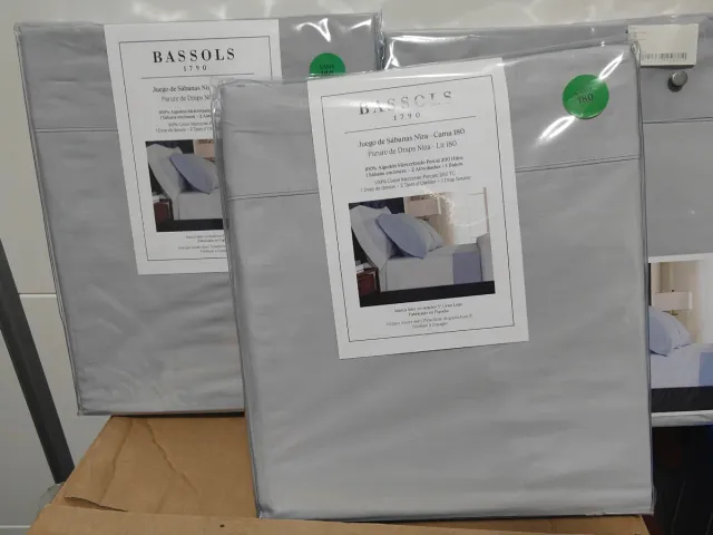 Juego Sábanas Bassols Gris 180 Algodón