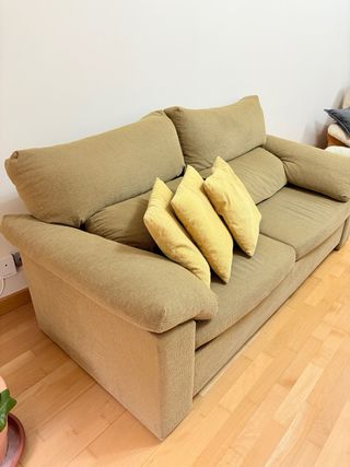 Sofá Cama Beige Tela