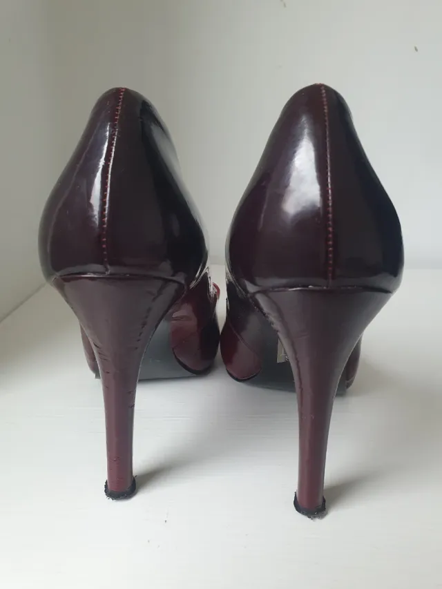 Zapatos de tacón Guess Peep Toe Rojo/Negro