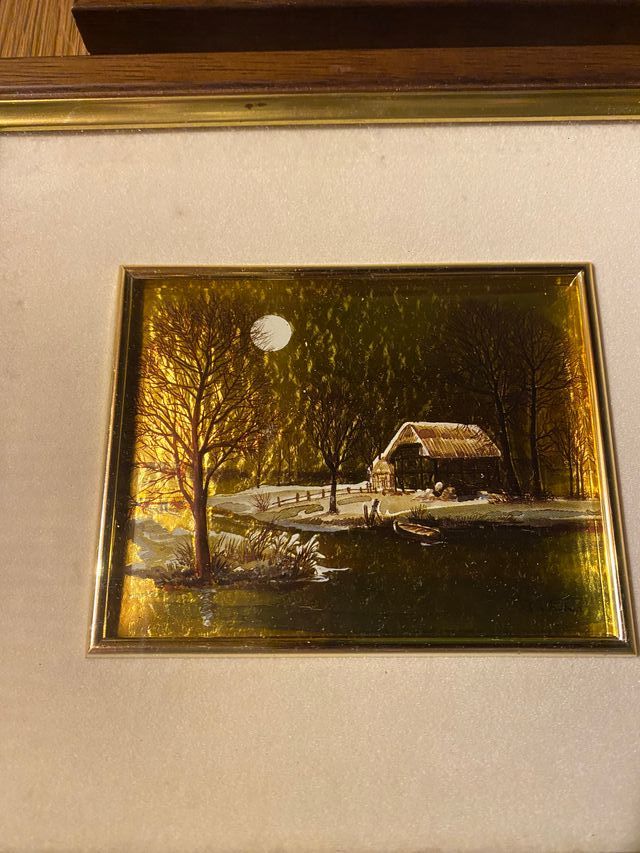 Due coppie uguali di quadretti vintage