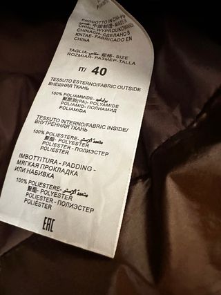 Piumino Gaelle Bronzo e Nero