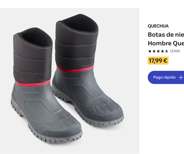 Botas de nieve Quechua Hombre Talla 42